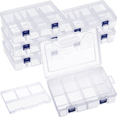Honoson 6-pack tackle box – front view with clear lid